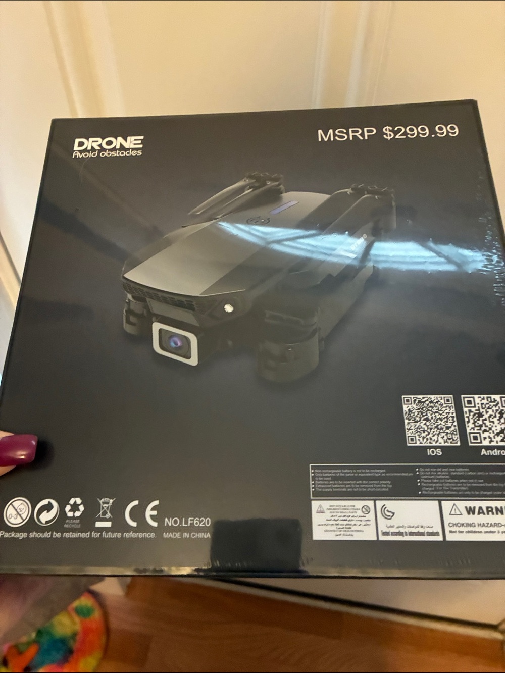 Drone Avoid Obstacles Foldable RC Drone - Black sealed! Brand new!!